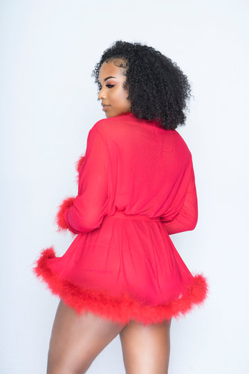 Pixie Fur Robe - The Beauty Cave Boutique
